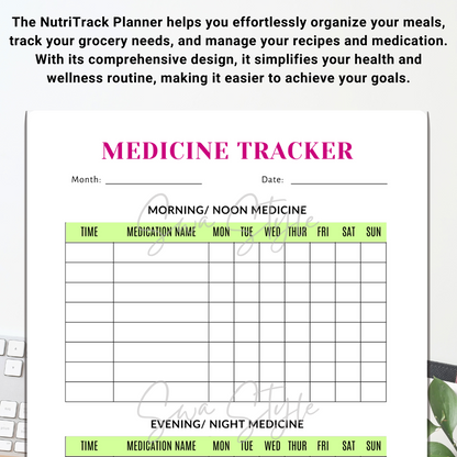 NutriTrack Planner Printable PDF (A4 Size)