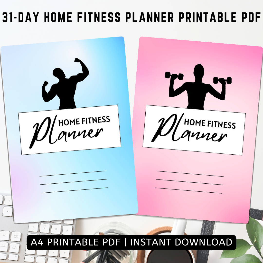 31-Day Home Fitness Planner Printable PDF (A4 Size)